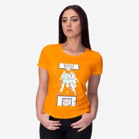 Футболка женская BEETLE, оранжевая, с рисунком №16