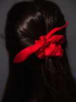 Льняной набор для волос Бруно цвет бордо