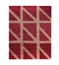 Ковер шерстяной ручной работы geometric dance бордового цвета, 200х280 см