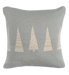 Чехол на подушку вязаный с новогодним рисунком christmas tree из коллекции new year essential, 45х45 см