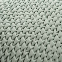 Подушка декоративная стеганая из хлопкового бархата мятного цвета из коллекции essential, 45х45 см