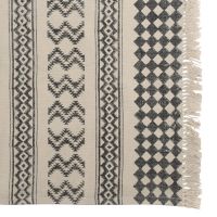Ковер из хлопка с контрастным орнаментом и бахромой из коллекции ethnic, 160х230 см