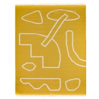Ковер ручной работы из шерсти и хлопка poetry and steps горчичного цвета, 160х230 см