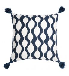 Чехол для подушки с кисточками traffic, серо-синего цвета cuts&pieces, 45х45 см