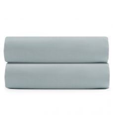 Простыня на резинке из сатина голубого цвета из коллекции essential, 160х200 см