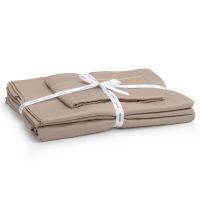 Комплект постельного белья из египетского хлопка essential, бежевый, евро размер