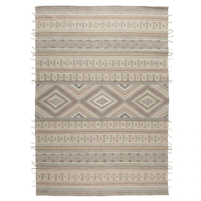 Ковер из хлопка, шерсти и джута с геометрическим орнаментом из коллекции ethnic, 160х230 см