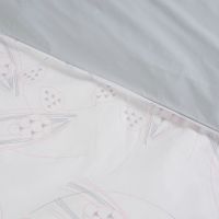Пододеяльник двухсторонний из перкаля светло-серый с принтом Хвойное утро russian north, 150х200 см