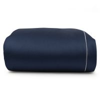 Комплект постельного белья без простыни из египетского хлопка essential, темно-синий, двуспальный