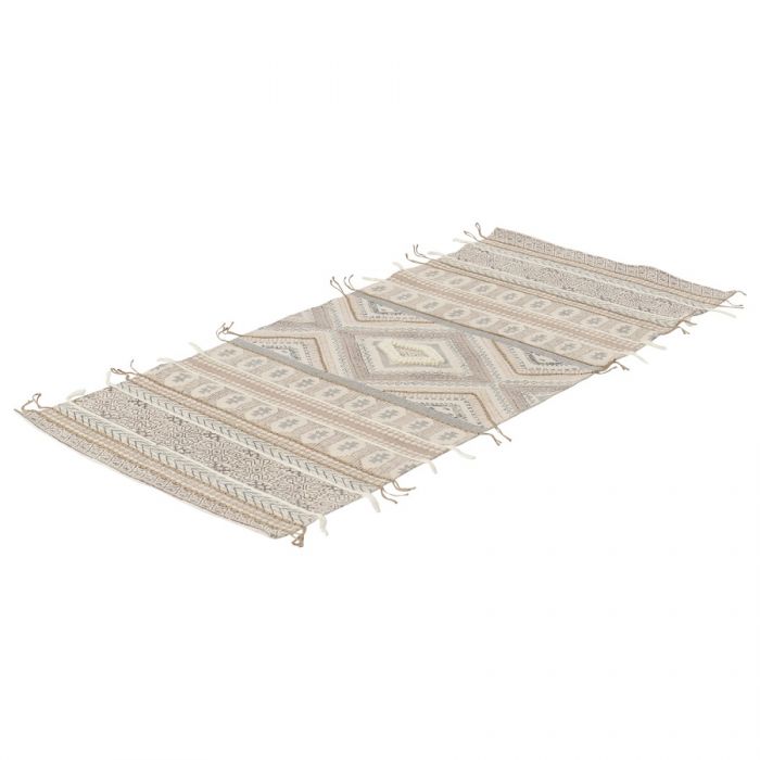Ковер из хлопка, шерсти и джута с геометрическим орнаментом из коллекции ethnic, 70х160 см