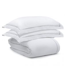 Комплект постельного белья без простыни из египетского хлопка essential, белый, двуспальный