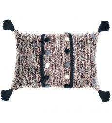 Подушка декоративная с помпонами и кисточками ethnic, 40х60 см