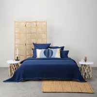 Чехол на подушку с геометрическим принтом и бахромой из коллекции ethnic, 45х45 см