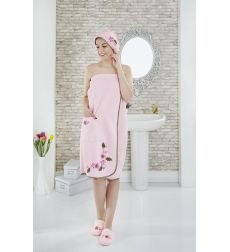 LUCIA (розовая) Набор для сауны женский