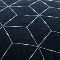 Подушка декоративная из хлопка темно-синего цвета с геометрическим орнаментом ethnic, 45х45 см